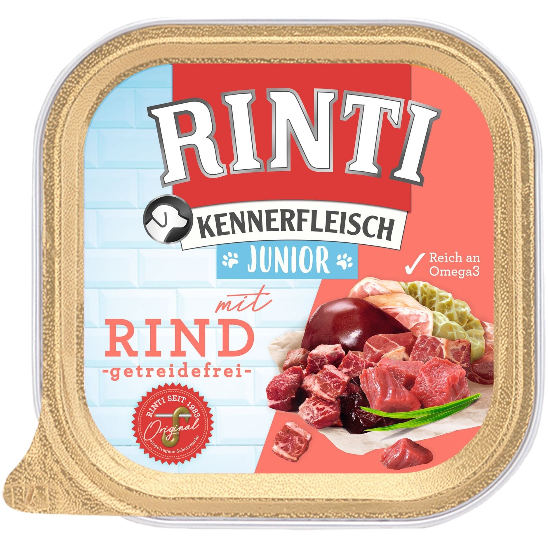 Rinti Kennerfleisch Schale Junior Rind 27x 300g
